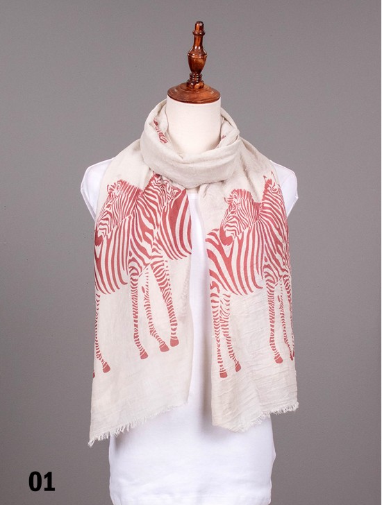 Zebra Print Fashion Scarf